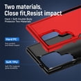 thumbnail image 3 of For Samsung Galaxy S25 Ultra 5G Case With 360° Rotation Metal Ring Holder【Magnetic Car Mount】Shockproof Rugged Full Body Protection Heavy Duty Dust/Drop Proof Cover Case​,Red,For Galaxy S25 Ultra 5G, 3 of 7