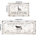 thumbnail image 6 of Farmhouse Cow Rooster 2 Piece Kitchen Mat Set, Non-Slip Anti-Fatigue Retro Standing Mats, Rustic Comfort Throw Rug for Kitchen Laundry Office, 17"x29"+17"x47", 6 of 6