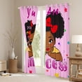 thumbnail image 3 of Kawaii Black 30%-50% Blackout Curtains Cute Princess Curtains & Drapes , Rainbow Stars Curtains Girly Pastel Pink Black Out Curtains, American African Window Drapes, 3 of 6