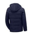 thumbnail image 1 of Gibobby Chamarra ligera hombre chamarra de espuma grande, ajuste de burbujas gruesas, con capucha, para invierno, informal, para hombre(Azul oscuro,M), 1 of 4