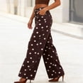 thumbnail image 6 of Jeans for Women Trendy,Women's Polka Dot Pattern Barrel Jeans Casual Wide Leg Mid Rise Denim Pants Y2K Boyfriend Cute Jeans, 6 of 7