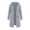 Gray, variant on Women's Mid-Length Drawstring Waist Hooded Cardigan, Full Zip Long Fleece Duster Coat with Side Pockets Green S