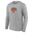 thumbnail image 2 of Men's Gray New York Knicks Primary Team Logo Long Sleeve T-Shirt, 2 of 3