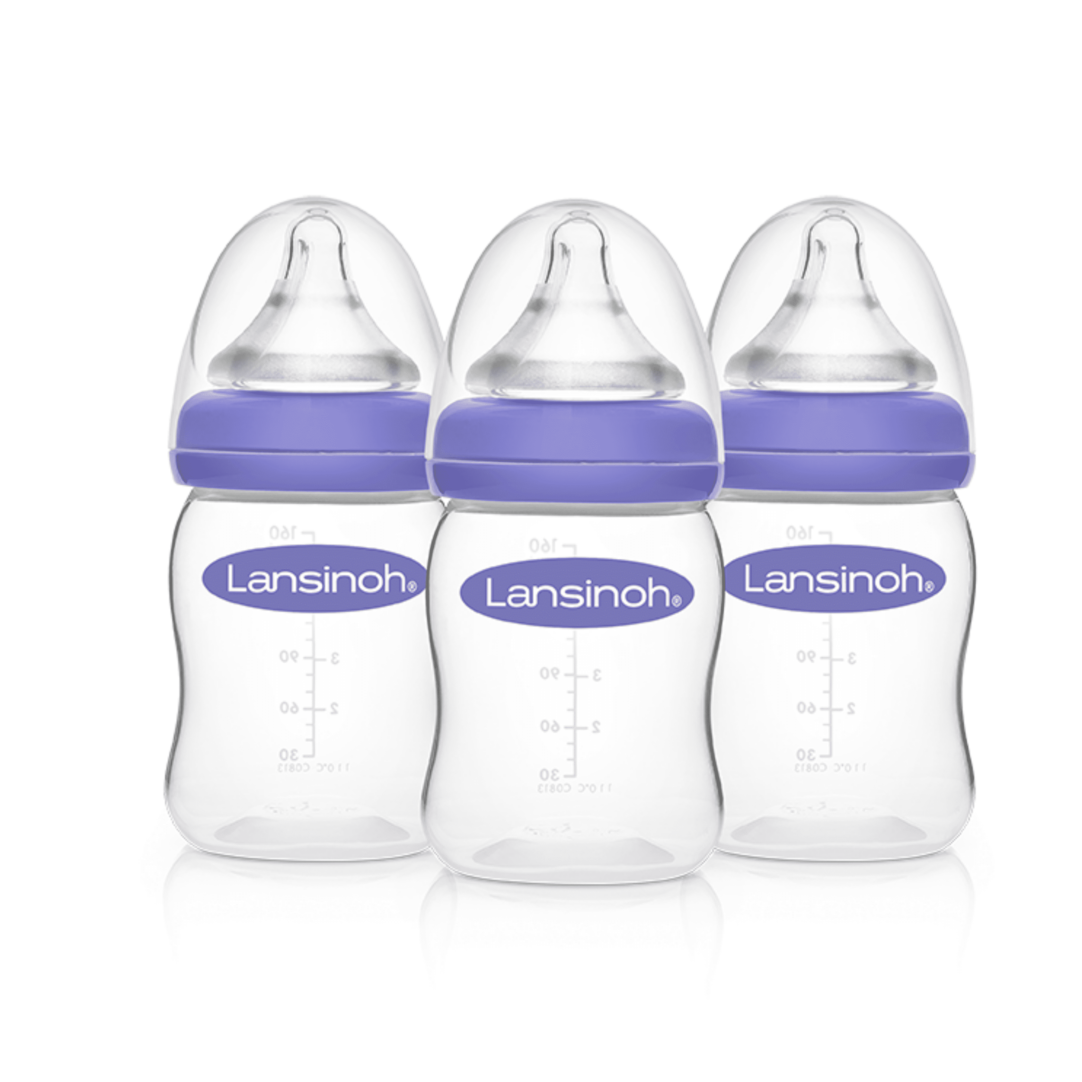 3 count 5 Ounces Lansinoh Baby Bottles for Breastfeeding Babies 