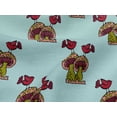 thumbnail image 4 of oneOone Viscose Jersey Fabric Bird & Mushroom Block Decor Fabric Printed BTY 60 Inch Wide, 4 of 4