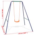 thumbnail image 4 of vidaXL 2-in-1 Single Swing and Toddler Swing Orange, 4 of 5