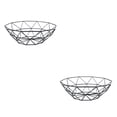 thumbnail image 4 of Advancent Frutero Malla de hierro Cesta de fruta tejida Cocina Encimera Vegetal Decorativo Negro 2Conjunto, 4 of 6