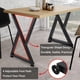 thumbnail image 5 of Resistente Furniture Legs 28*20 Inch X-Shape Metálico Coffee Mesa Legs X-Shape Bench Legs Escritorio Resistente Legs Negro Metálico End Mesa Legs cm de ProfundidadIY Furniture Legs, 5 of 7