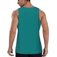 thumbnail image 3 of Gaeub Teal Men's Athletic Tank Top, Workout Sleeveless Shirts, Running Tank Tops for Gym, Running, Training - 3X-Large, 3 of 9