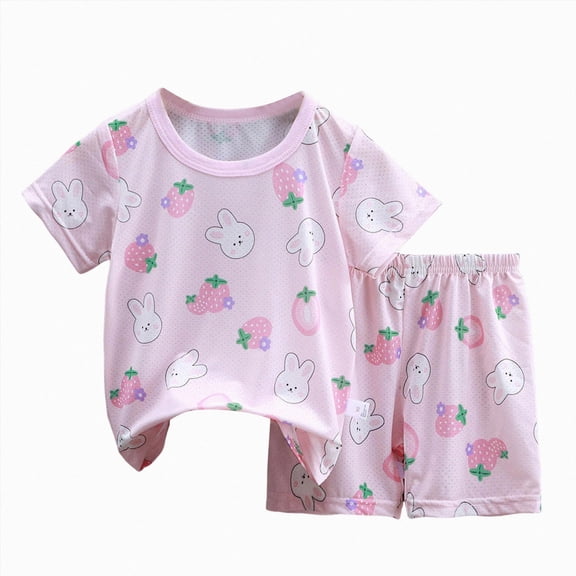 KPOPLK Toddler Baby Girls Clothes Mesh Fabric Shirt Tops Shorts Pocket Outfit 2 PCS Set 12 Months-5T Tee(5-6 Years,Pink)