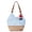 Blue Aura Seashore, variant on Roma Expandable Shopper , Linen Uncoated Canvas