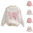 thumbnail image 4 of Chandail pour Bébé Fille Col Rond Manches Longues Imprimé Dessin Animé Tricot Automne Hiver Chandail en Molleton Rose, 4 of 4