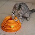 thumbnail image 3 of 3 Layer Cat Crazy Ball Disk Anti-slip Toys Interactive Amusement Plate Triple Turntable Play Disc Toy, 3 of 7