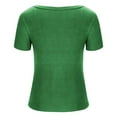 thumbnail image 6 of Diufon Summer Women's T Shirts U-Neck Short Sleeve Tees Slim Solid Color Top Blouses, 6 of 6