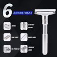 thumbnail image 1 of Maquinilla de afeitar de doble filo ajustable (plata) (1 unidad) ZefeiWu 1327533470285, 1 of 1