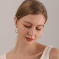 thumbnail image 5 of 4mm Thick Gold Chunky Earrings Steling Silver Post Hoops Earrings For Women Hollow Tube Hoops Earrings Thick Gold Hoop Earrings Hypoallergenic Lightweight Gold Hoop Large Earrings 20/30/40/50/60MM, 5 of 6