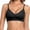 Black, variant on Women Embossed Fruit Gel Strap Bra With Push Up Fixed Cup Adjustable Straps Wirefree Support, L, White