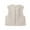 Beige, variant on Vests for Women Trendy Furry Vests Ladies' Fashion Solid Color Sleeveless Cardigan Outer Top Rucking Vests