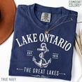 thumbnail image 6 of Lake Ontario Anchor T-shirt Great Lakes Vacation Shirt Seafoam Green Lake Ontario Souvenir Tee Nautical Anchor Graphic, 6 of 9