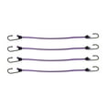 thumbnail image 1 of Cuerdas Elásticas Únicas con Ganchos para Motocicletas, Remolques, Camiones, Carga, Cuerdas Elásticas Ajustables con Hebilla de Metal, Púrpura, 4 piezas, 50 cm, 1 of 7