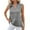 Gray, variant on Kovlvoll Womens Tops Casual V Neck Sleeveless T-Shirts Summer Lightweight Comfy Solid Color Top