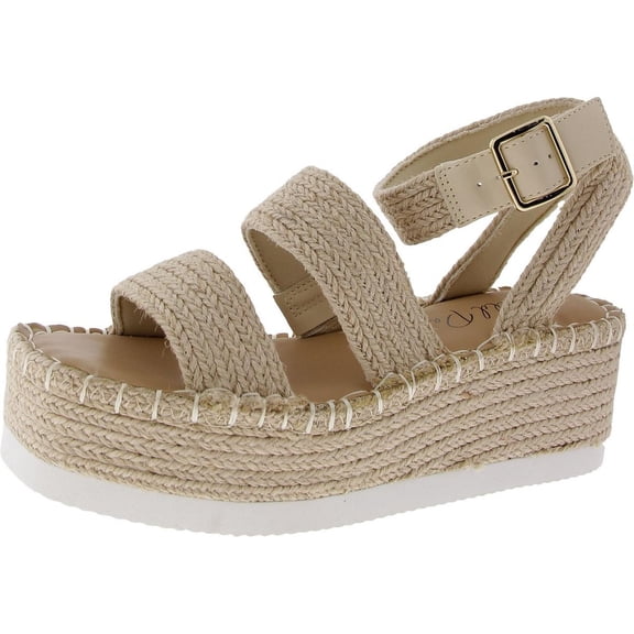 Wild Pair Showstop Wedge Sandals Natural Raffia 11M