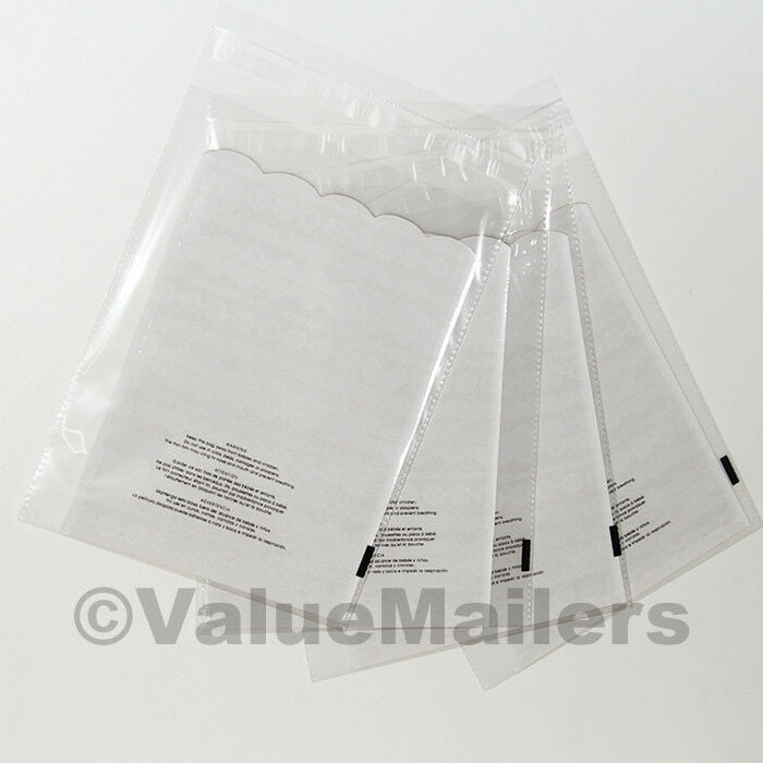 2000 8X10 1.5 Mil Bags Resealable Clear Suffocation Warning Poly OPP Cello Bag
