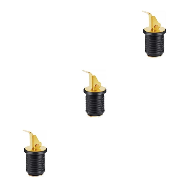 Sidaley Tapón de drenaje con mango a presión, tapones de drenaje de goma de latón, pieza de repuesto, accesorios profesionales para barcos, Type1 NO1
