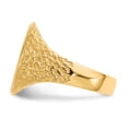 thumbnail image 3 of Solid 14k Yellow Gold 16.0x12mm Open Back Diamond Men's Engravable Monogram Signet Ring Band with CZ Cubic Zirconia Size 8.5, 3 of 6