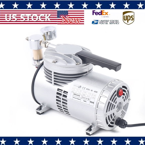 Oil-free Vacuum Pump, 65-68L/17.17-18Gal/min, Low Noise, Vacuum Pump for Industrial 110V