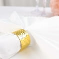 thumbnail image 6 of Efavormart 4 Pack | Shiny Gold Basket Weave Napkin Rings, Metallic Napkin Holders, 6 of 11