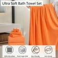 thumbnail image 6 of Jessy Home 8 Piece Home Collection Ultra Soft Cozy Orange Red Towels 700 GSM Plush Towel Set, 6 of 8