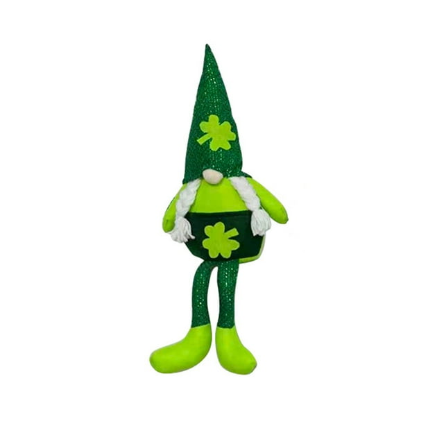 Honganda St. Patrick's Day Gnome Decoration Stuffed Leprechaun Tomte Gnome Doll