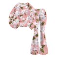 thumbnail image 5 of Grblisyd Outfits for Girls Casual Long Sleeve Cute Cartoon Print Sweatershirt and Flared Pants 2 Pieces Fall Winter Set Size 7-8 Years, 5 of 7