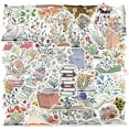 thumbnail image 4 of 50 pegatinas autoadhesivas de vinilo impermeables con diseño de flores para libros, 4 of 4