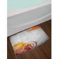 thumbnail image 2 of Basketball Bath Mat, Basketball Streetball and Paint Stains Image on Concrete Wall Rustic Print, Non-Slip Plush Mat Bathroom Kitchen Laundry Room Decor, 29.5 X 17.5 Inches, Charcoal Orange, Ambesonne, 2 of 2