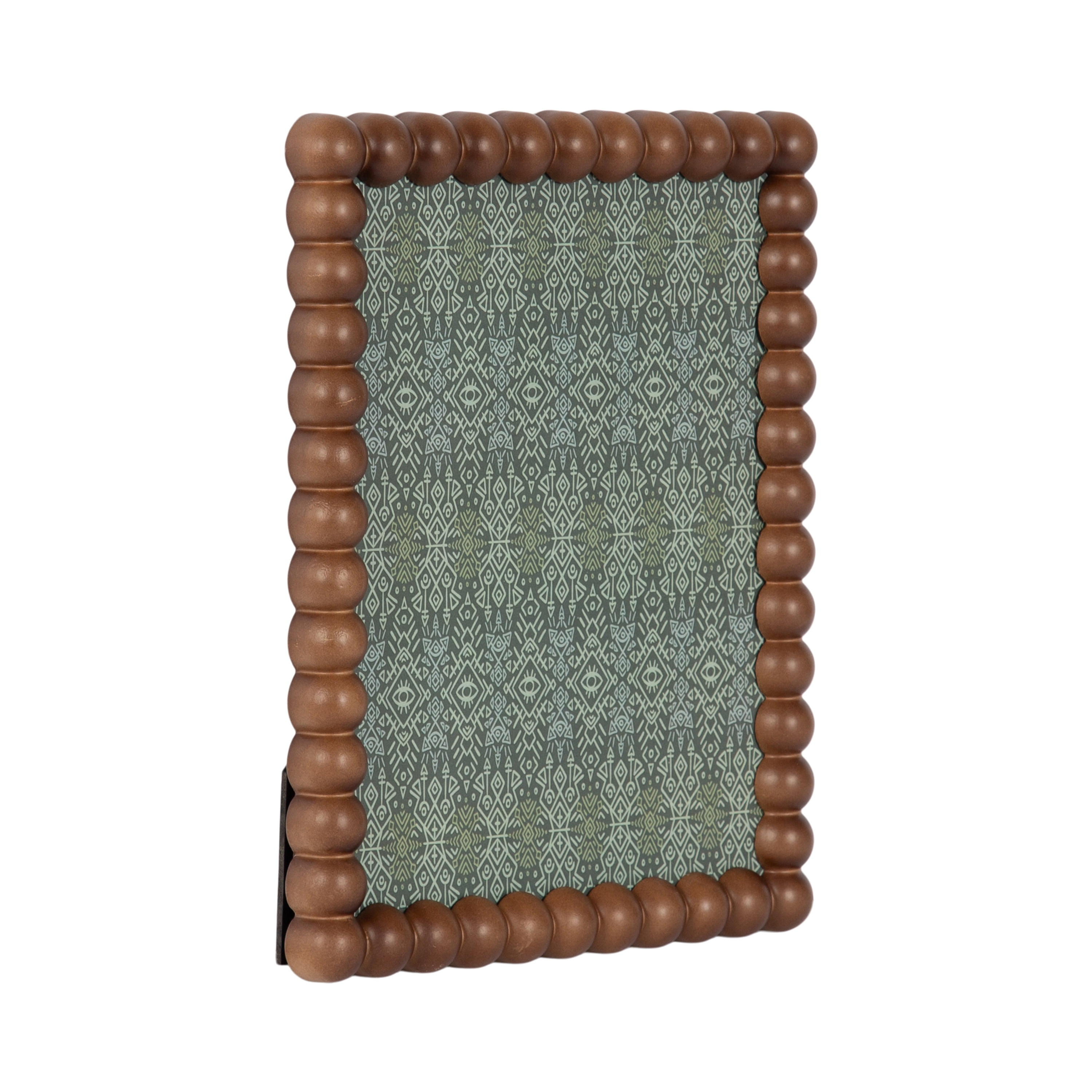 DesignOvation – 8x10 Picture Frame – Beaded Medium Walnut Tabletop Photo Frame
