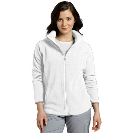 

White Cross Womens 448 Polar Fleece Scrub Jacket-White-Medium