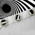 thumbnail image 4 of Feelyou Black White Geometric Curtains Pack of 2 (42x84 Each) for Kids, Abstract Spiral Curtains Blackout, Modern Fashion Bedroom Curtains, Curtains and Drapes Home Decor, 4 of 6