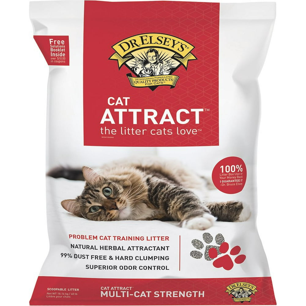Dr. Elsey's Precious Cat Attract Clumping Clay Cat Litter, 40lb Bag