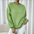 thumbnail image 2 of Enjoytime Crewneck Sweatshirts Women Long Sleeve Solid Color Pullover Top Fall Fashion Soft Lightweight Casual Sweatshirt, 2 of 7