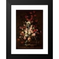 thumbnail image 2 of School of Bartolomeo Bimbi 14x18 Black Modern Framed Museum Art Print Titled - Elaborate Floral Bouquet in Footed Vase (circa 1750), 2 of 5