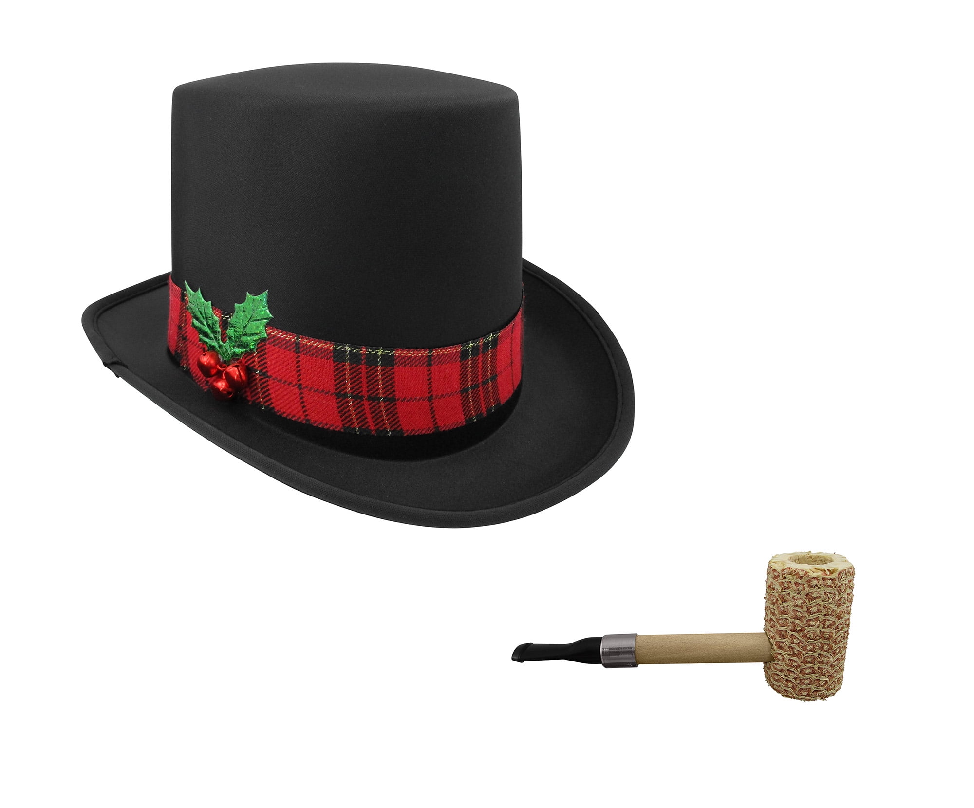 Christmas Caroler Snowman Costume Top Hay Fake Corncob Pipe Costume