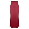 thumbnail image 5 of ZZwxWA Womens Satin High Waisted Maxi Skirts Elegant Solid Color A Line Long Skirt Soft Work Office Half Dress, 5 of 6