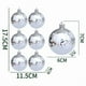thumbnail image 1 of CaiYueKe 6Pcs Plastic Christmas Ball Ornaments Holiday Tree Decorations Striped Hanging Balls Party Supplies Festive Xmas Decor Home Holiday Ornament, 1 of 2