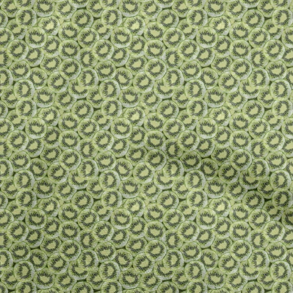 oneOone Polyester Spandex Light Green Fabric Fruit Watermelon Diy Clothing Quilting Fabric Print Fabric By Yard 56 Inch Wide