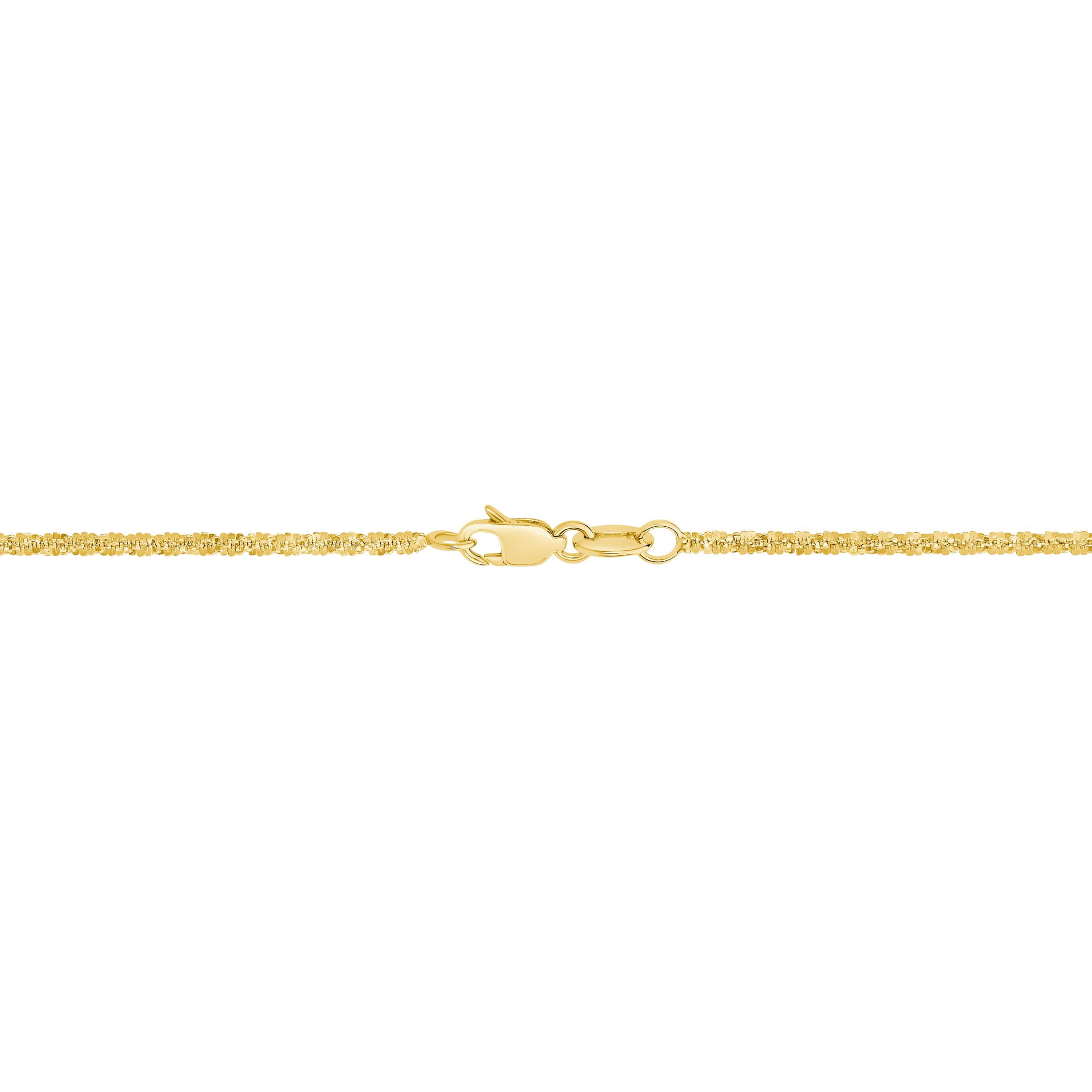 Brilliance Fine Jewelry 10K Yellow Gold 1.5MM Diamond Cut Sparkle Chain 18"