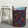 thumbnail image 6 of Sikiie Colorful Pumpkin Faces Print Round Dirty Clothes Basket, Waterproof Standing Foldable Storage Basket, for Laundry Room, Bedroom, Bathroom Storage-Small, 6 of 6
