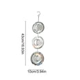 thumbnail image 3 of Eolstice Stainless Steel Wind Spinner, 3-Tier Round Shaped Kinetic Art, Mirror Polished Silent Wind Sculpture, Hanging for Garden Patio Balcony Yard Decor, 3 of 6