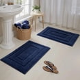 thumbnail image 6 of GRANNY SAYS Bathroom Rugs Sets, Soft Absorbent Bath Mats, Non Slip Washable Bath Rugs, 2-Set, Blue, 6 of 10